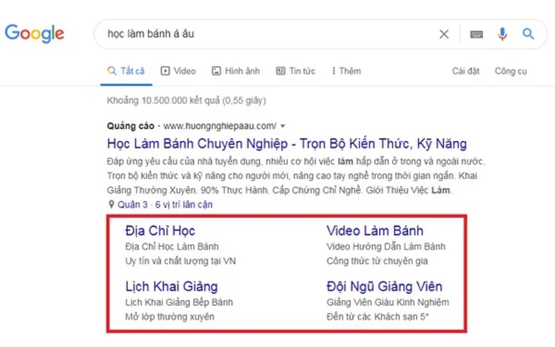 sitelink trả phí 