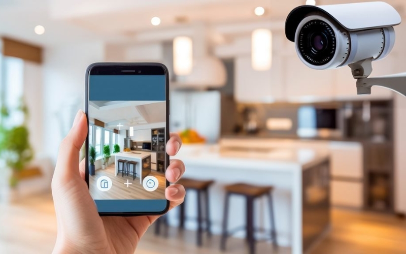 dùng điện thoại kiểm tra góc quan sát